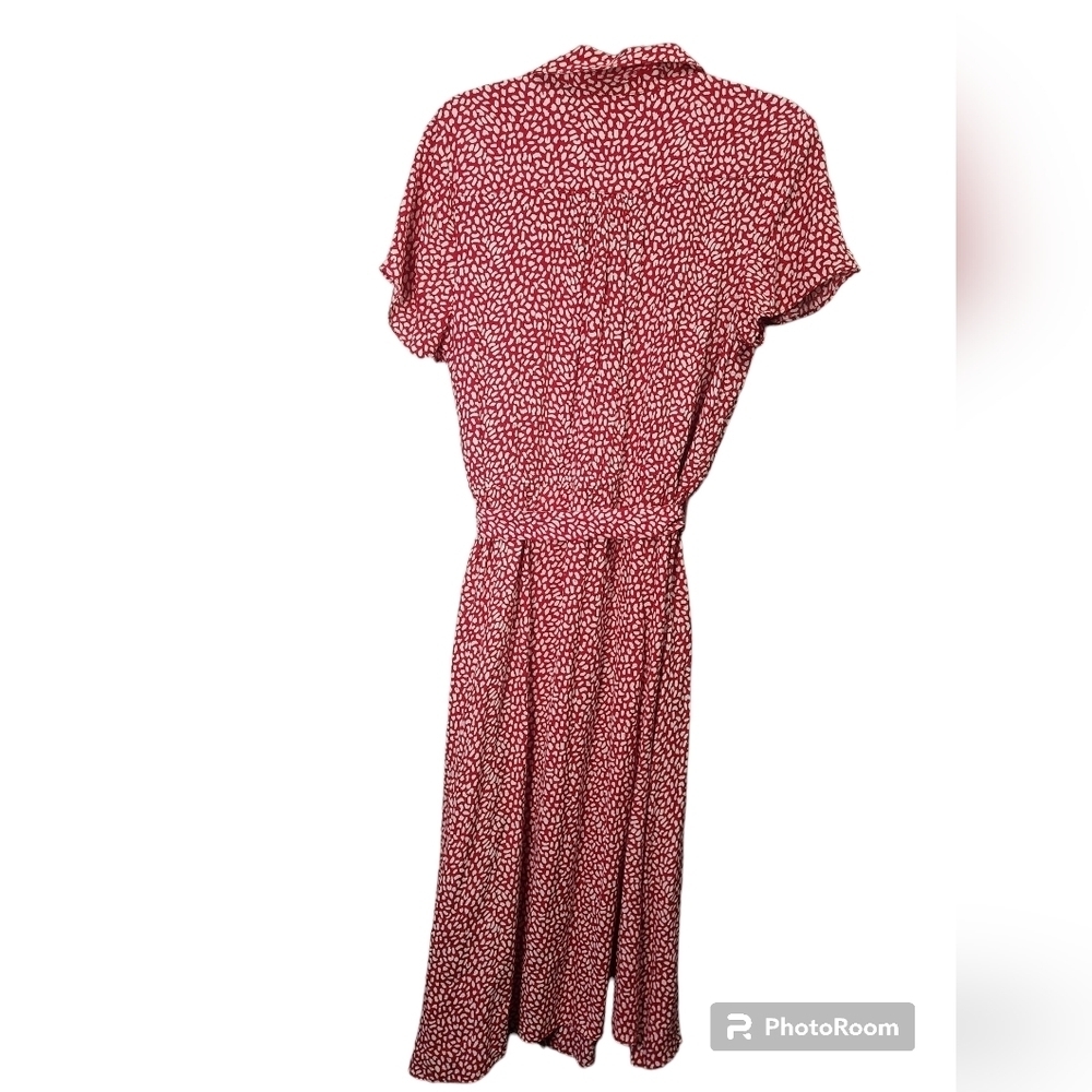 Talbots Leopard Tie-waist Midi Dress Size 14 - Picture 5 of 5